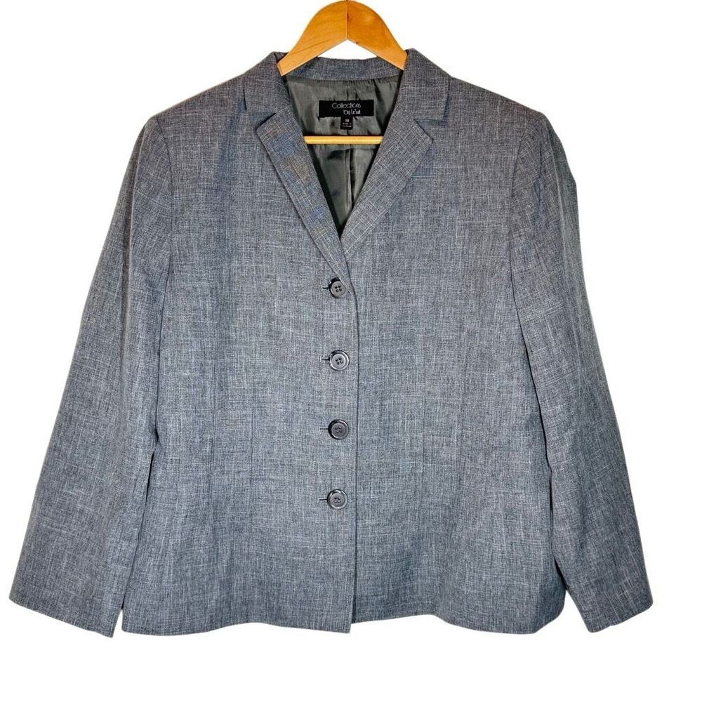 GINO Custom Made Gray Long Sleeve Sport Coat Jacket Size 4 Wool Blend Formal